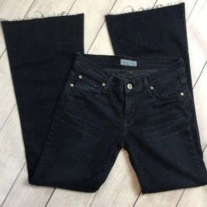 James Jeans Bella Raw Hem Flare Size 27 Petite